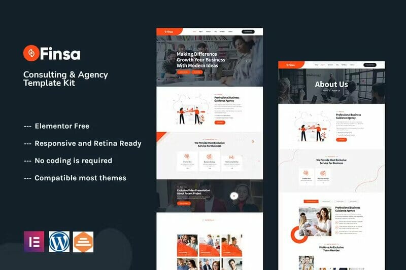 Finsa – Consulting & Agency Elementor Template Kit