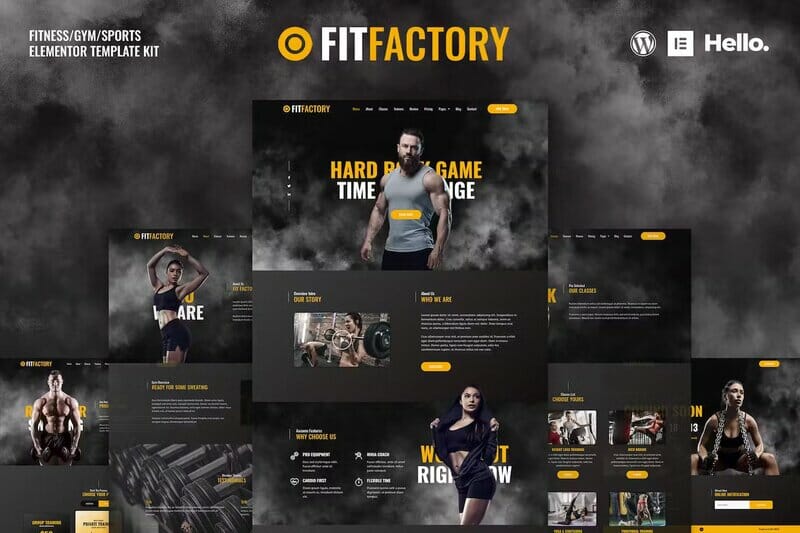 Fit Factory – Fitness Gym Elementor Template Kit