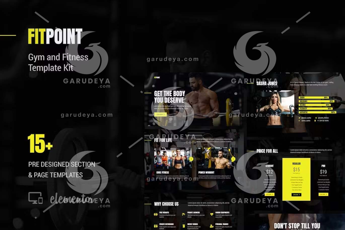 Fit Point – Gym & Fitness Elementor Template Kit