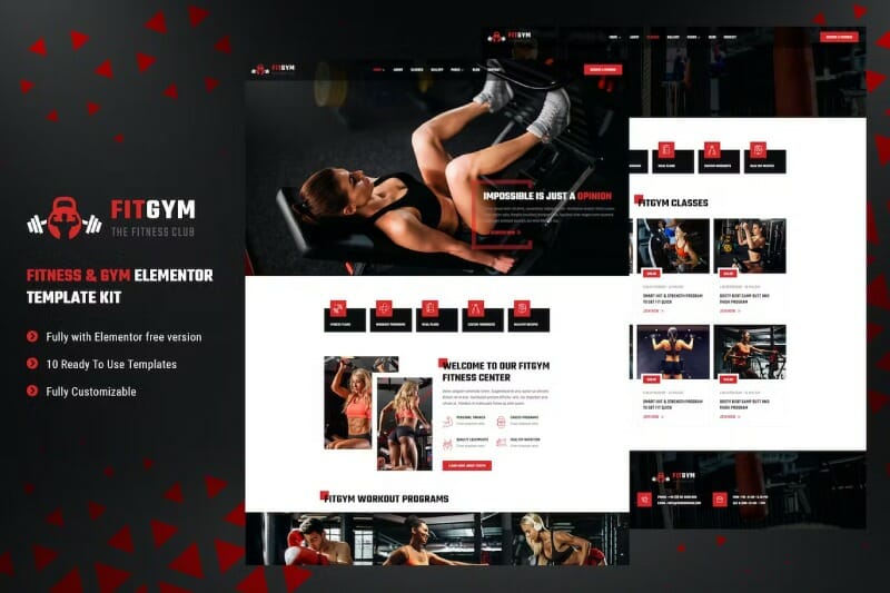 FitGym – Fitness & Gym Elementor Template Kit