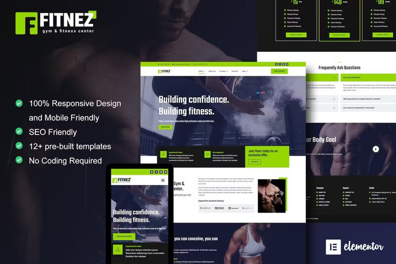 Fitnez – Fitness & Gym Elementor Template Kit