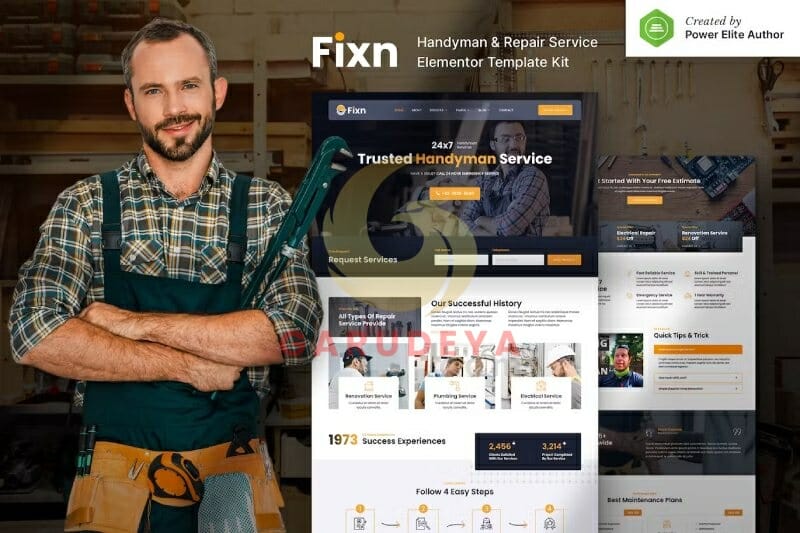 Fixn – Handyman & Repair Service Elementor Template Kit