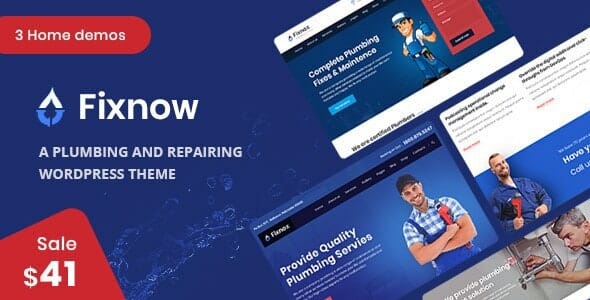 Fixnow – A Perfect Plumbing WordPress Theme