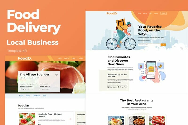 FoodDelivery – Local Business Elementor Template Kit