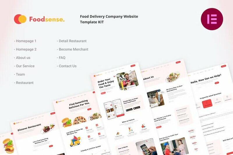 FoodSense – Food Delivery Elementor Template Kit