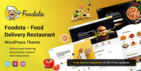 Foodota - Online Food Delivery WordPress Theme