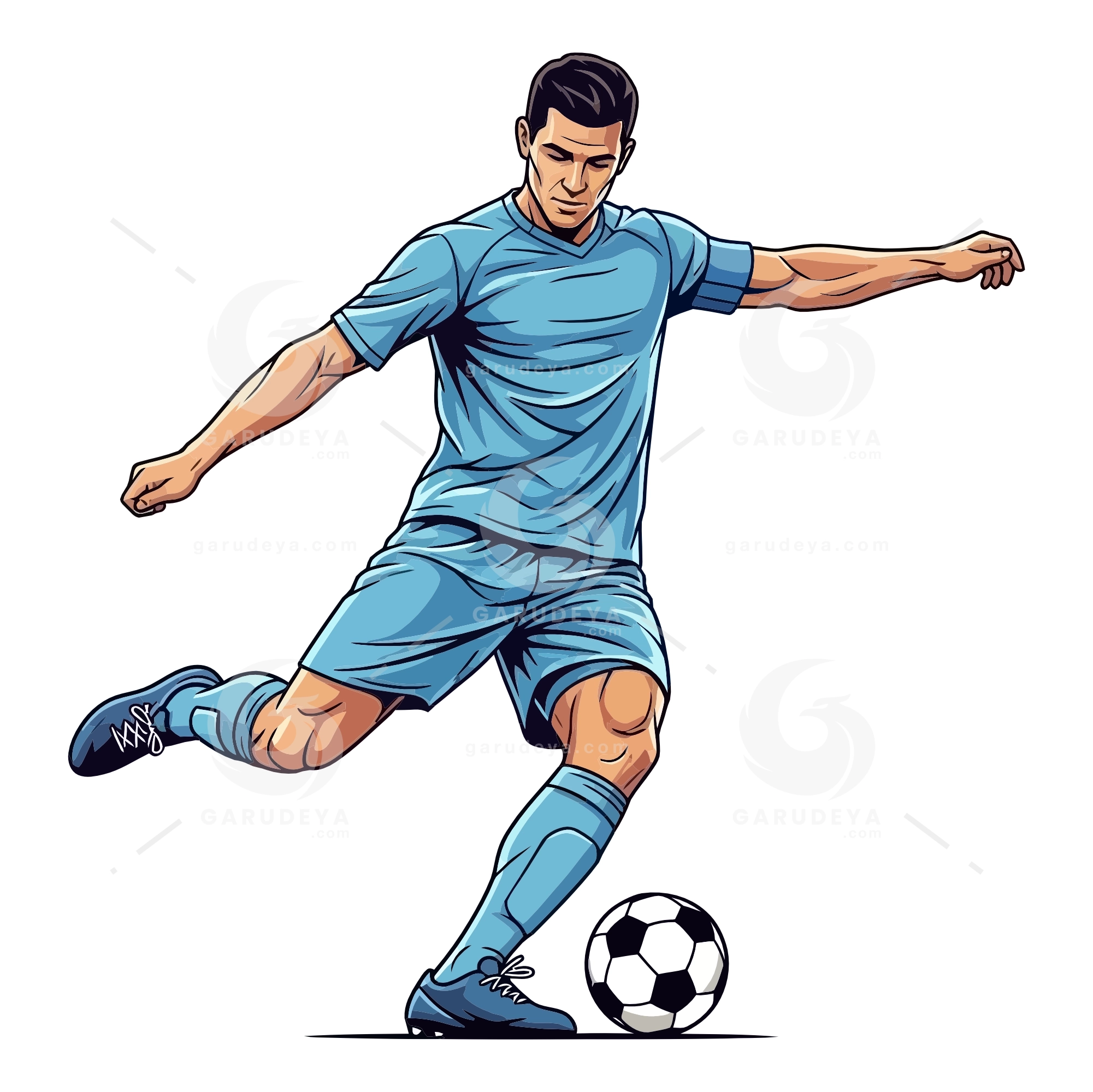 Football Player Vector Clipart Design Illustration