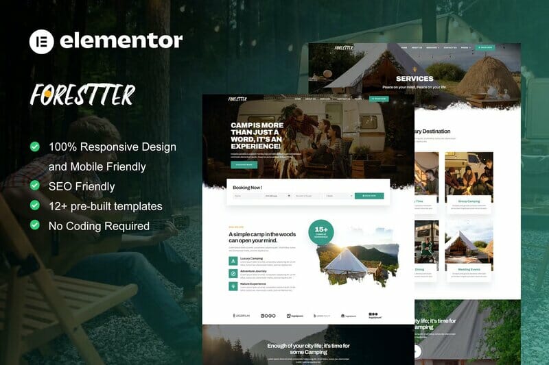 Forestter – Camping & Adventure Elementor Template Kit