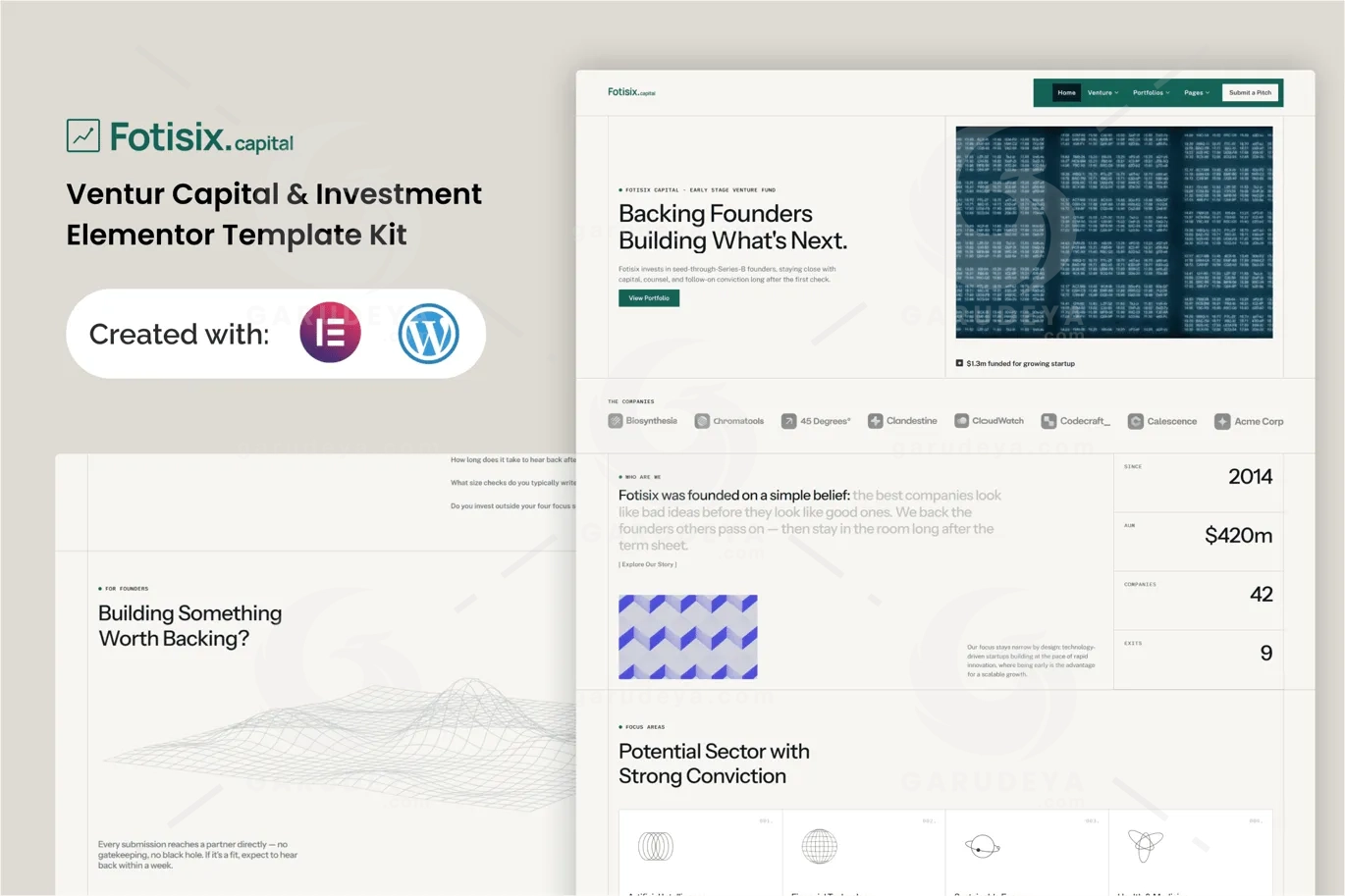Fotisix – Venture Capital & Investment Elementor Template Kit