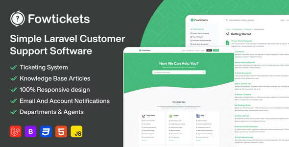 Fowtickets - Simple Customer Support Software With Ticketing System And Knowledge Base