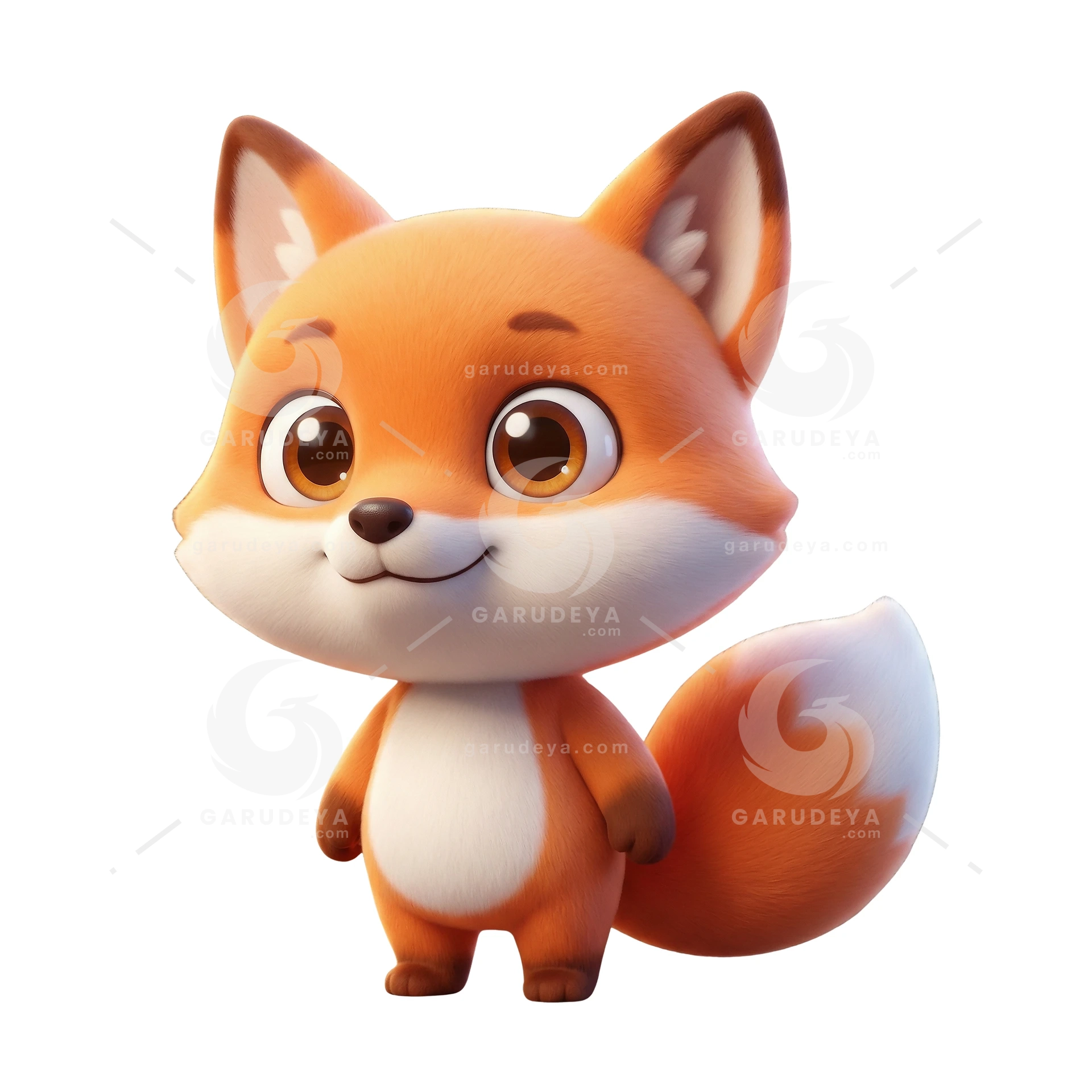 Fox 3D Cute Animal Cartoon Character