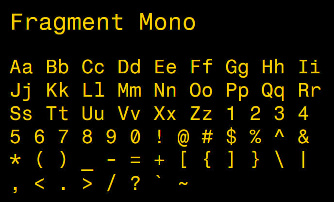 Fragment Mono Font