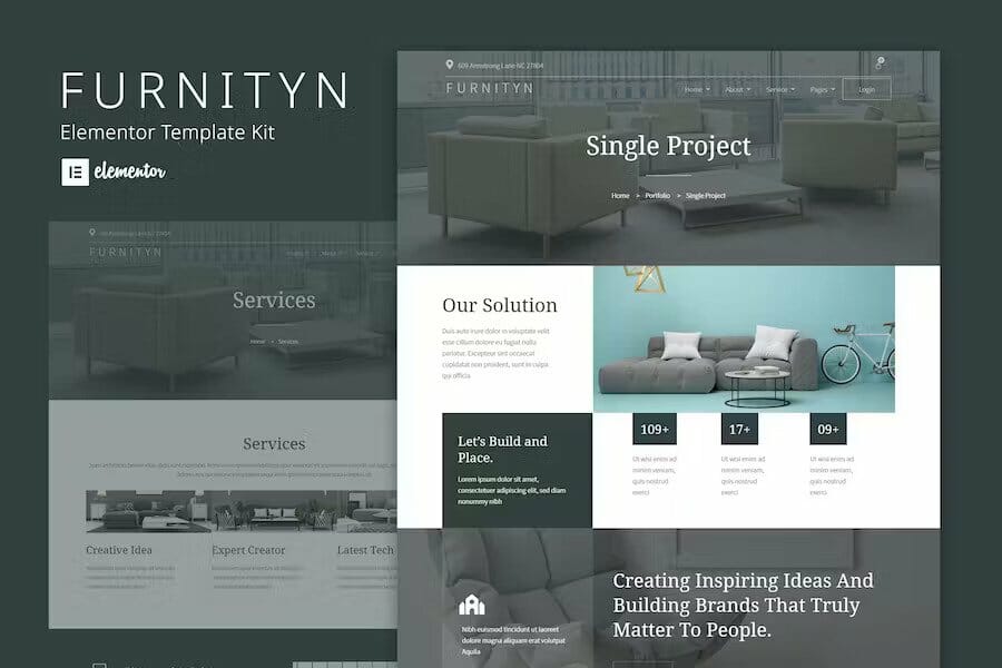 Furnityn – Interior Design Elementor Kit Template