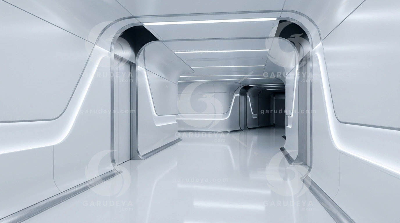Futuristic Medical Corridor Background