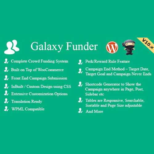 Galaxy Funder – WooCommerce Crowdfunding System