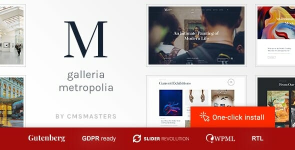 Galleria Metropolia – Art Museum & Exhibition Gallery Theme