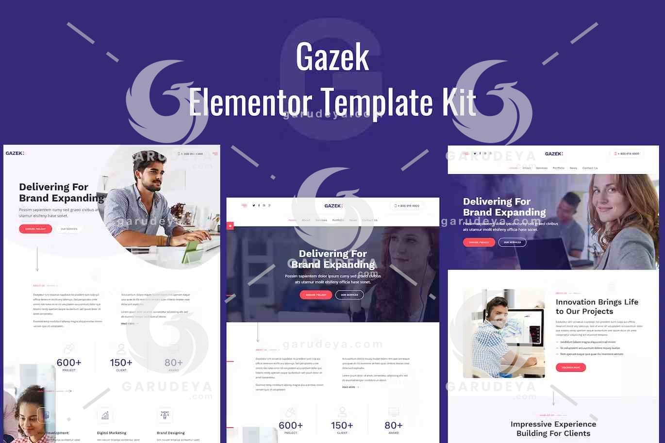 Gazek - Agency Portfolio Elementor Template Kit