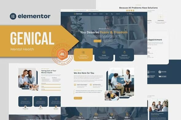 Genical – Mental Health & Therapy Elementor Template Kit