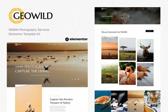 Geowild – Wildlife Photography Services Elementor Template Kit