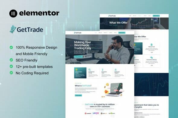 GetTrade - Trading & Investment Elementor Template Kit