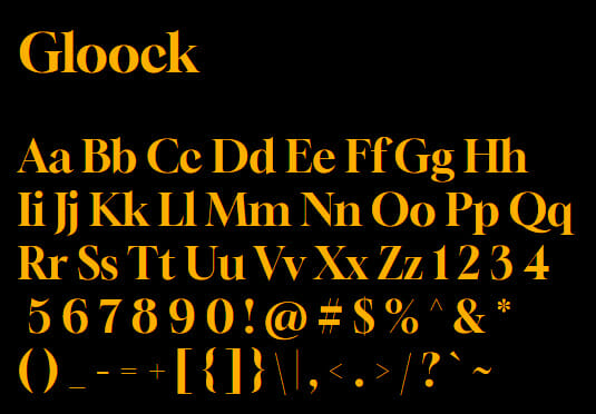 Gloock Font