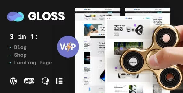 Gloss Viral News Magazine WordPress Blog Theme + Shop