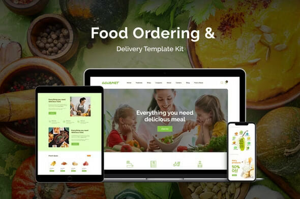 Gourmet – Food Ordering & Delivery Elementor Template Kit