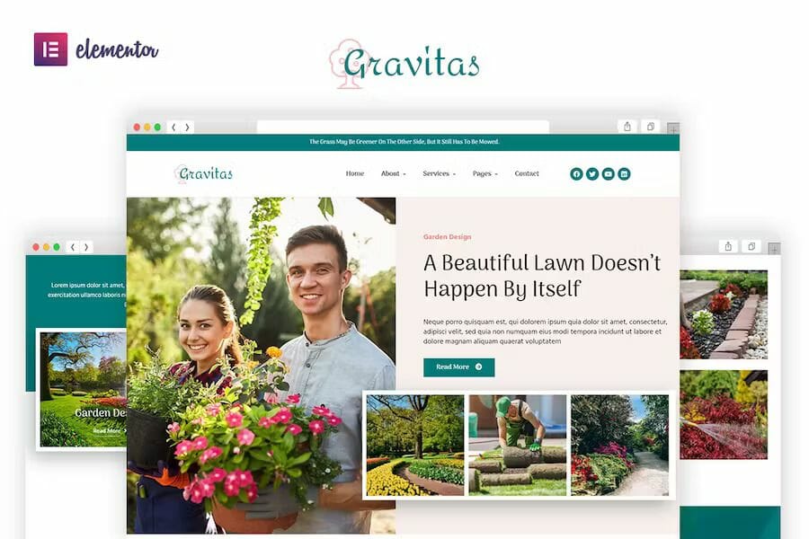 Gravitas – Garden & Landscape Design Elementor Template Kit