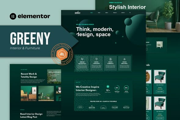 Greeny – Interior Elementor Template Kit