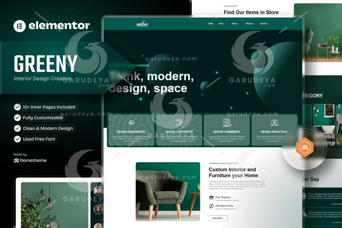 Greeny – Interior Elementor Template Kit
