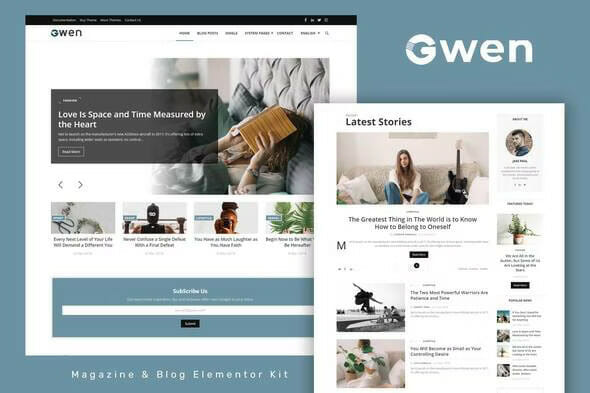 Gwen – Blog & Magazine Elementor Template Kit