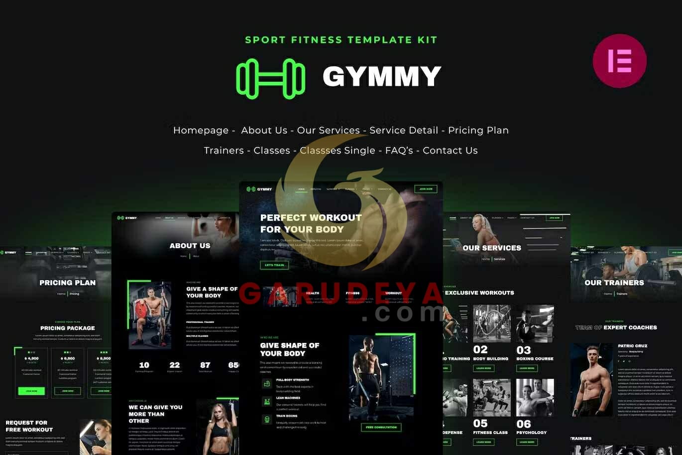 Gymmy - Fitness & Gym Elementor Template Kit