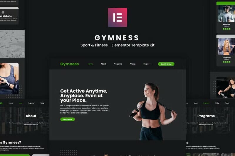 Gymness – Sport & Fitness Elementor Template Kit