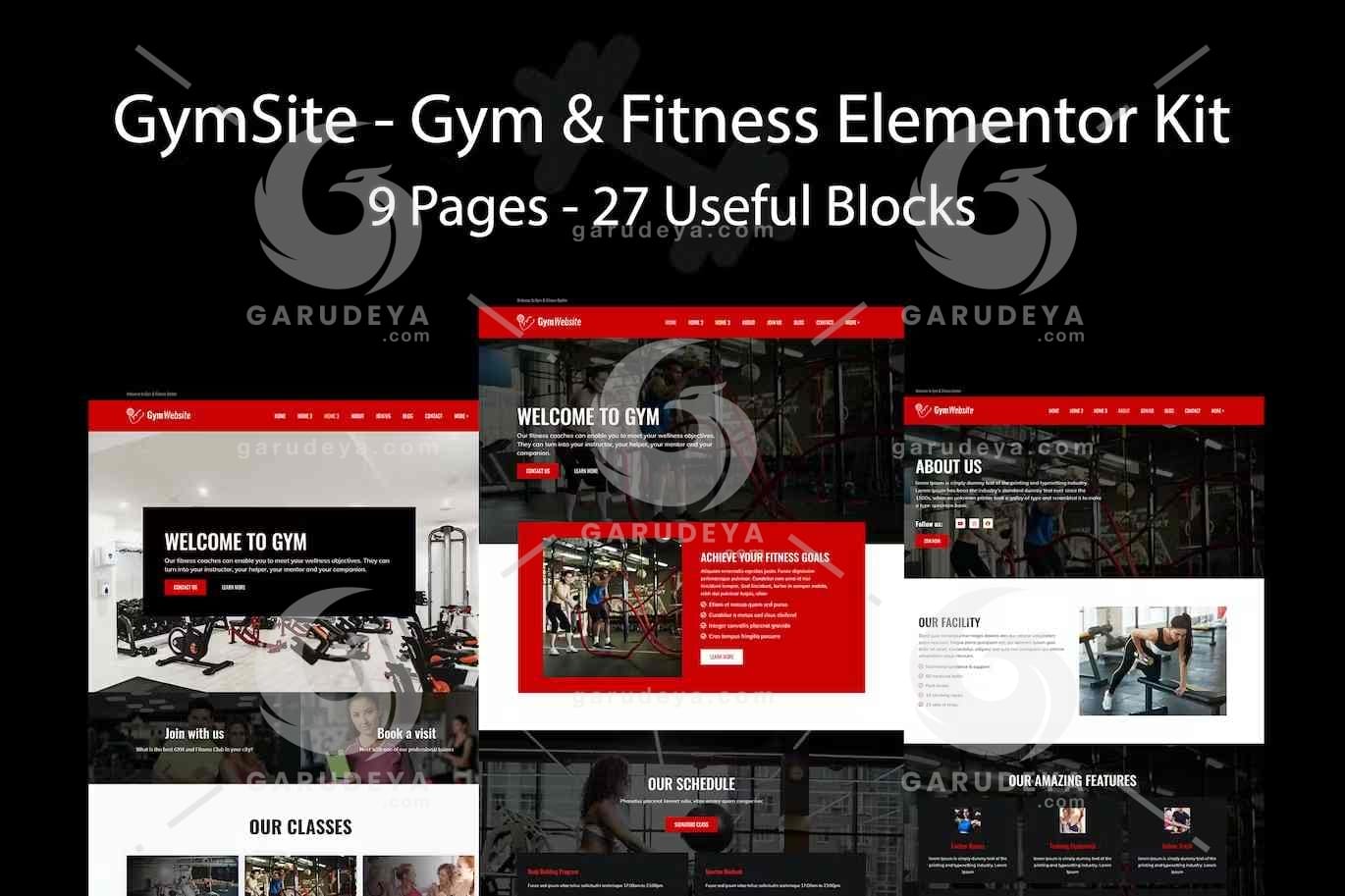 Gymsite – Gym & Fitness Elementor Template Kit