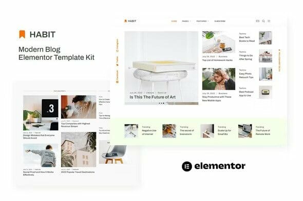 Habit – Modern Blog Elementor Template Kit