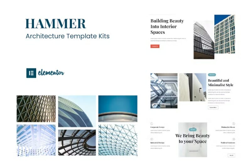 Hammer – Minimal Architecture Elementor Template Kit