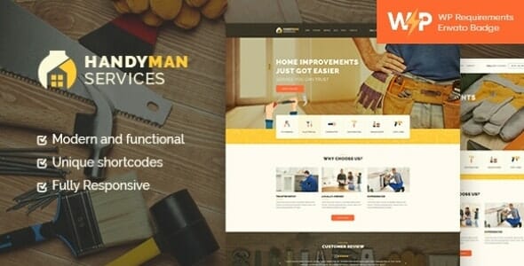 Handyman – Construction and Repair Services Building WordPress Theme