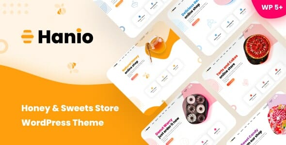 Hanio – Sweets & Pastry Shop WordPress Theme