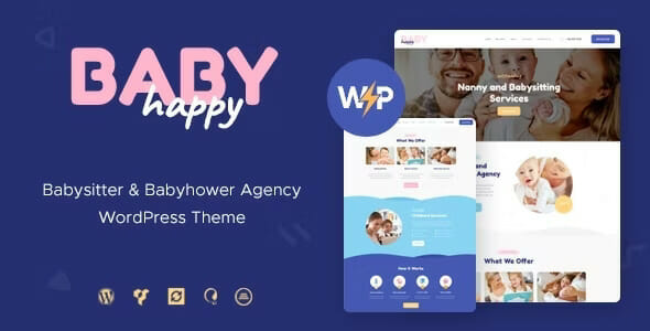 Happy Baby | Nanny & Babysitting Services Children WordPress Theme