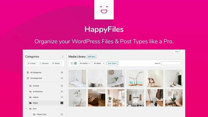 Happy Files Pro – Organize Your WordPress Media Files