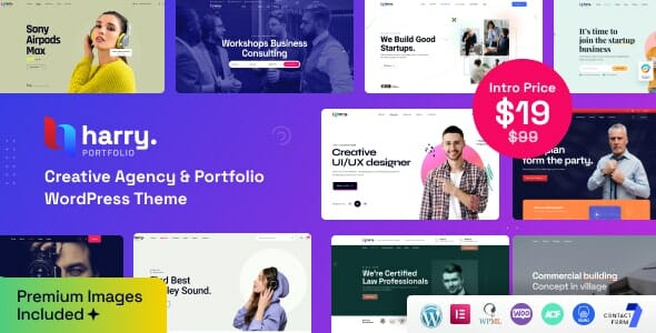 Harry – Creative Agency & Portfolio WordPress Theme + RTL