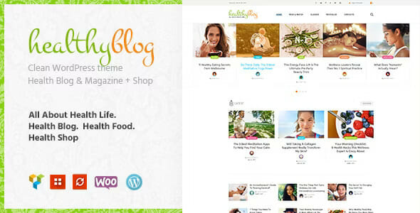 Healthy Living – Blog with Online Store WordPress Theme