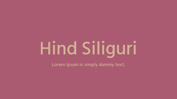 Hind Siliguri Font