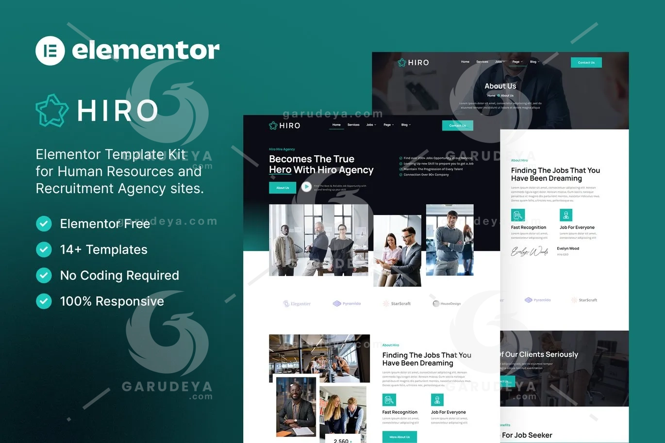 Hiro – Human Resources & Recruitment Agency Elementor Template Kit