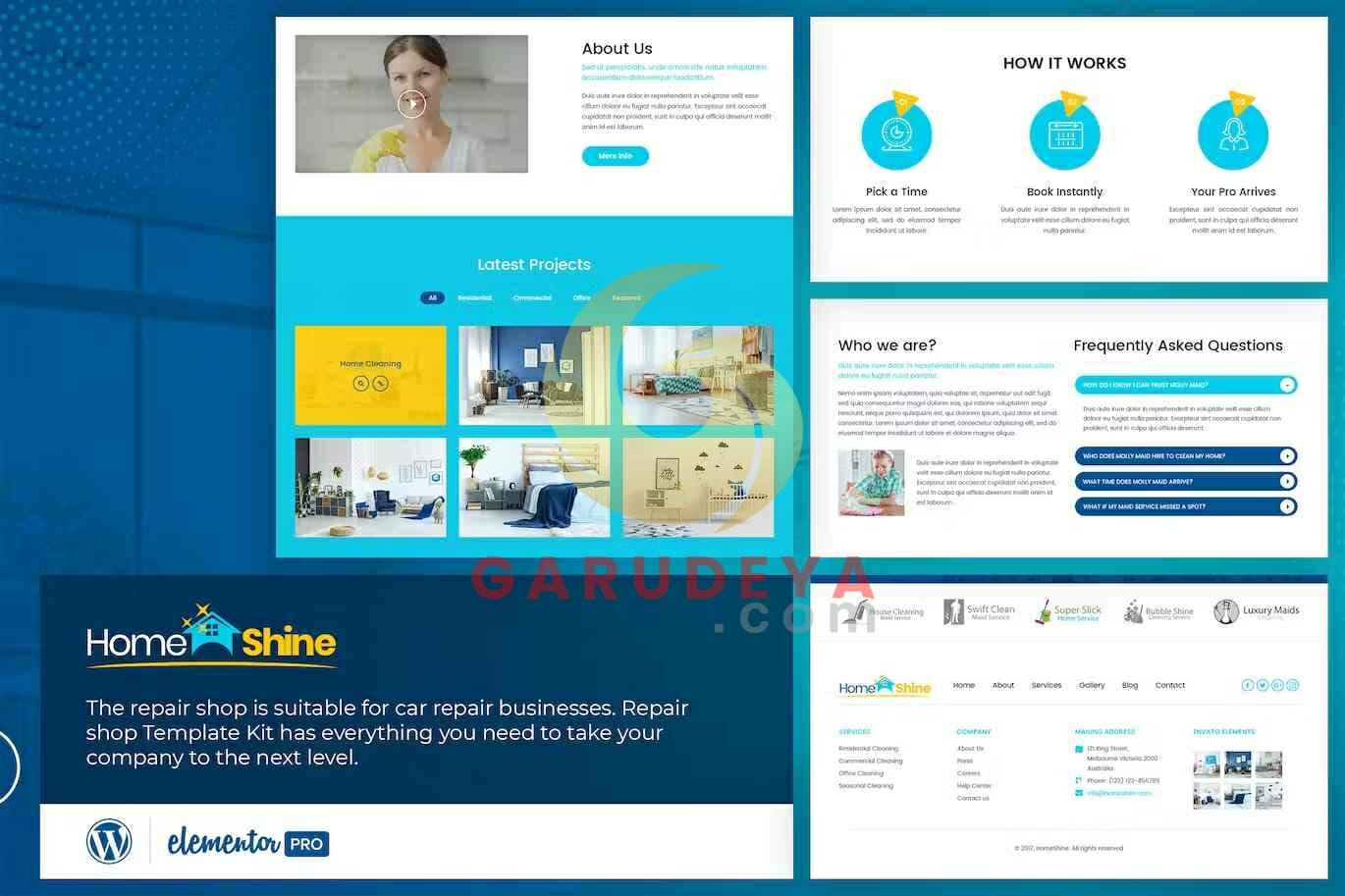 HomeShine – Cleaning & Laundry Elementor Template Kit