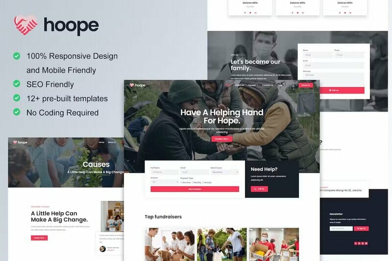 Hoope – Charity & Donation Elementor Template Kit