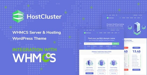 HostCluster – WHMCS Hosting WordPress Theme