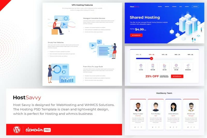 HostSavvy – Web Hosting Elementor Template Kit