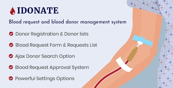 IDonatePro – Blood Donation, Request And Donor Management WordPress Plugin