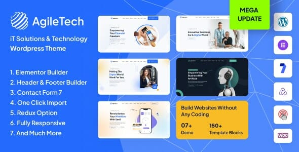 IT Solutions Service Technology Saas Software Startup WordPress Theme – Agiletech